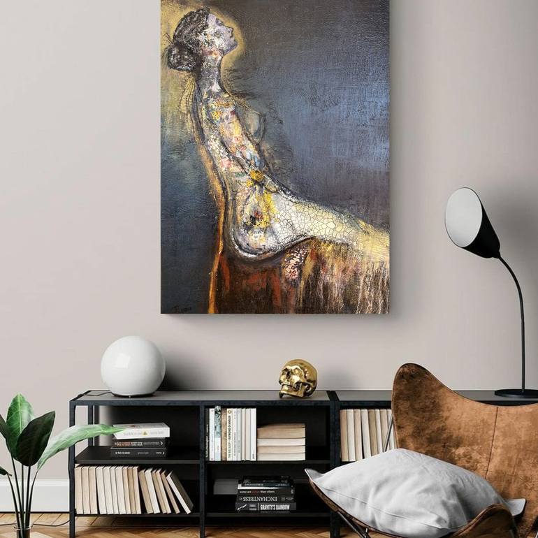 Original Abstract Nude Painting by Ifigenia Christodoulidou