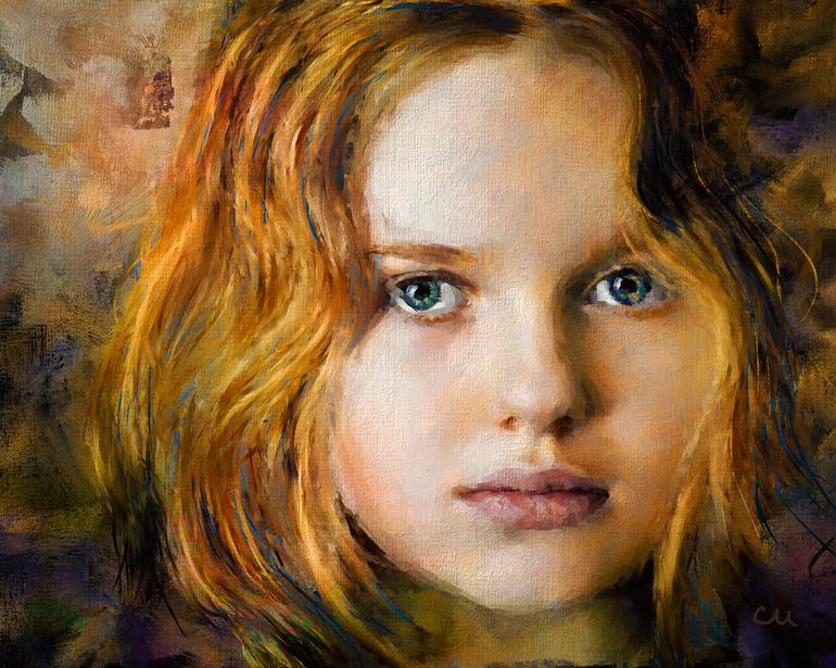 Portrait of a Young Girl Painting by Chuck Underwood | Saatchi Art
