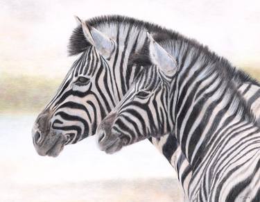'Stand by Me' - Zebras - 3/150 Limited Edition Print thumb