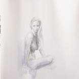 Untitled seated pose by Wendy McCauley Rifkin