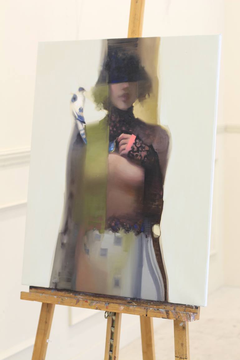 Original Abstract Expressionism Women Painting by Taeil Kim