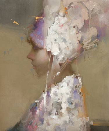 Original Abstract Expressionism Portrait Painting by Taeil Kim