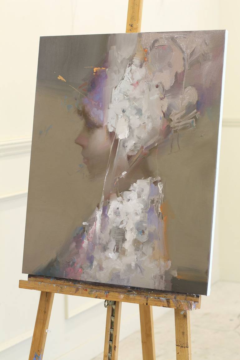 Original Abstract Expressionism Portrait Painting by Taeil Kim