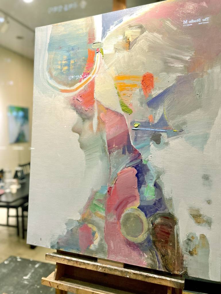 Original Abstract Expressionism Women Painting by Taeil Kim