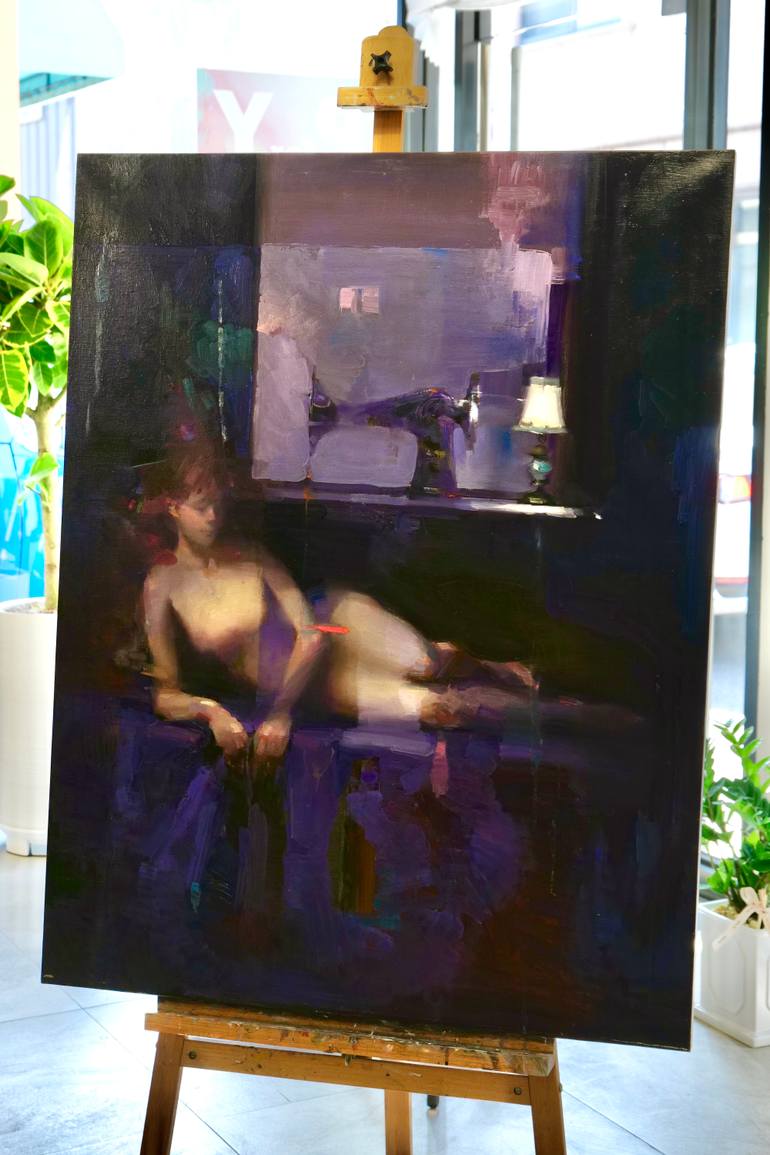 Original Impressionism Nude Painting by Taeil Kim