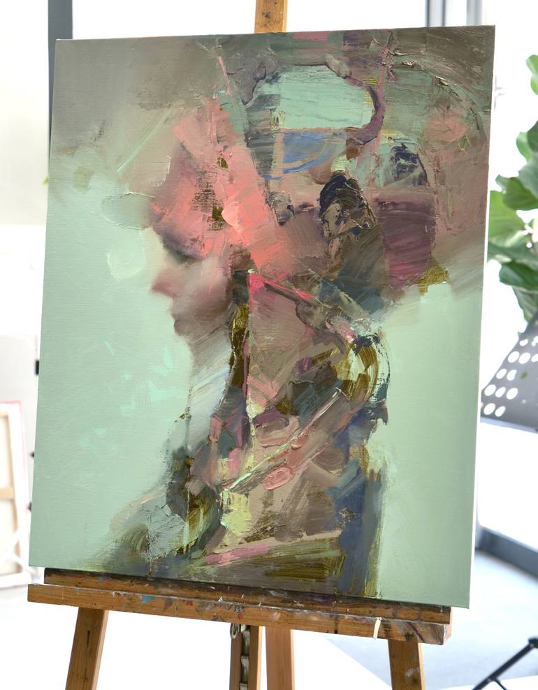 Original Abstract Expressionism Women Painting by Taeil Kim