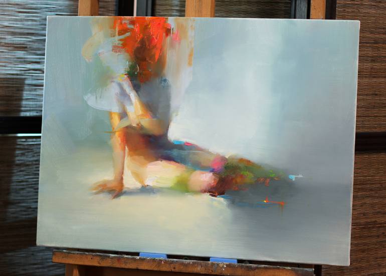 Original Abstract Expressionism Nude Painting by Taeil Kim