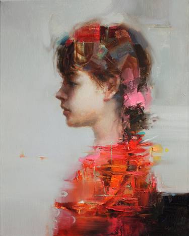 Original Abstract Expressionism Portrait Paintings by Taeil Kim