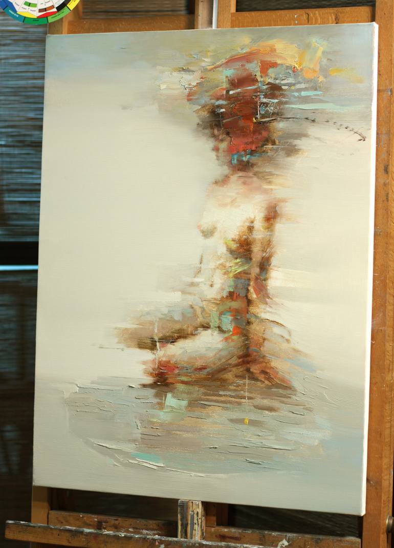 Original Abstract Expressionism Nude Painting by Taeil Kim