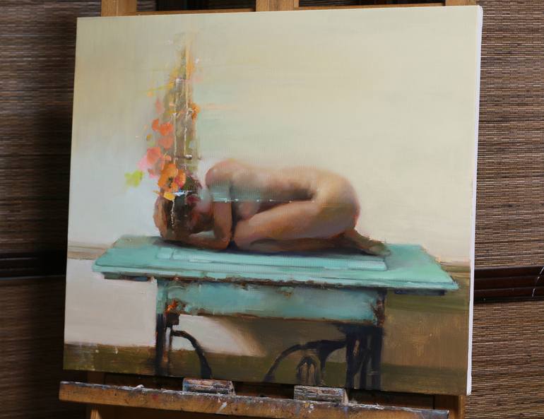 Original Abstract Expressionism Nude Painting by Taeil Kim
