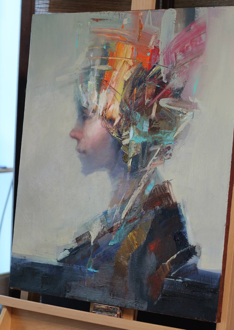 Original Abstract Expressionism People Painting by Taeil Kim