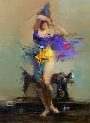 Original Abstract Expressionism Nude Paintings by Taeil Kim