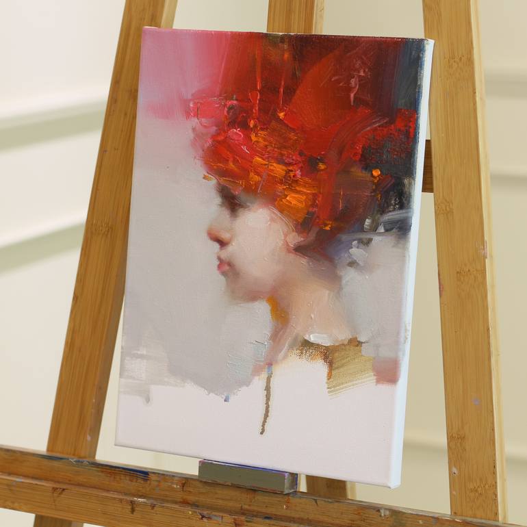 Original Abstract Expressionism Women Painting by Taeil Kim