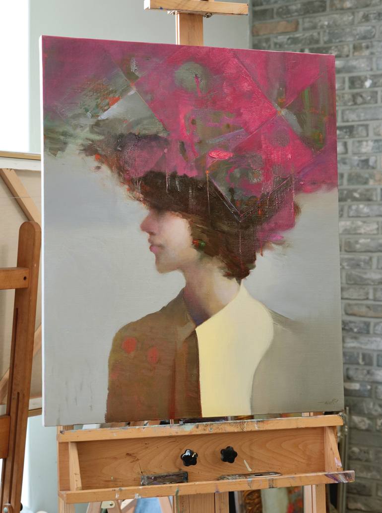 Original Abstract Expressionism People Painting by Taeil Kim