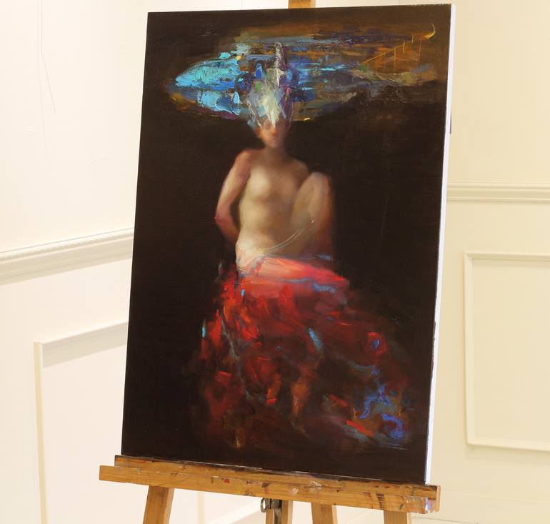 Original Abstract Expressionism Nude Painting by Taeil Kim