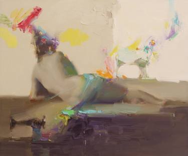 Original Abstract Expressionism Nude Paintings by Taeil Kim