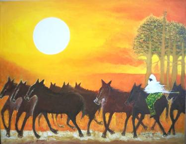 Print of Horse Paintings by Ricson Agyare