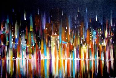 Original Impressionism Cities Paintings by Samiran Sarkar