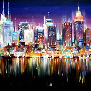 Beauty of Night City, New York Skyline