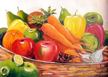 Fruits (Still Life) Composition is a Acrylic on Canvas painting. thumb