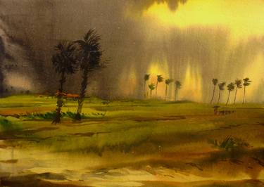 Print of Landscape Paintings by Samiran Sarkar