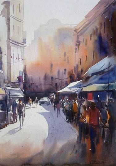 Original Realism Cities Paintings by Samiran Sarkar