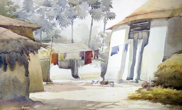 Bengal Village Hut-Watercolor on Paper thumb