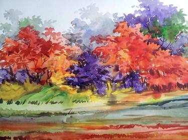 Original Fine Art Landscape Paintings by Samiran Sarkar