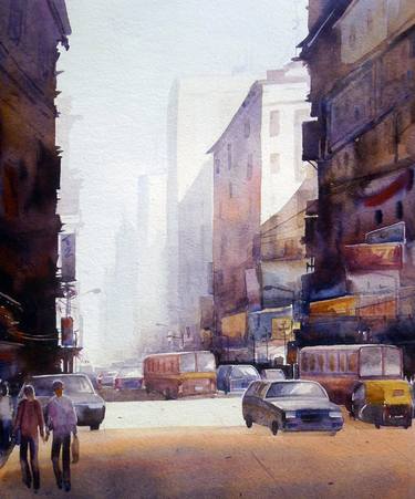 Original Fine Art Cities Paintings by Samiran Sarkar