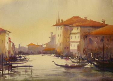 Venice Canal-Watercolor on paper thumb