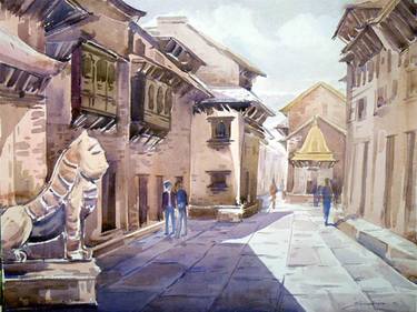 Original Fine Art Cities Paintings by Samiran Sarkar