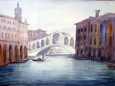 Venice at Morning-Watercolor on Paper thumb