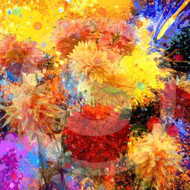 Print of Abstract Floral Digital by Samiran Sarkar