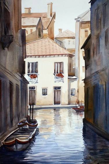 Venice Canal - Watercolor Painting thumb