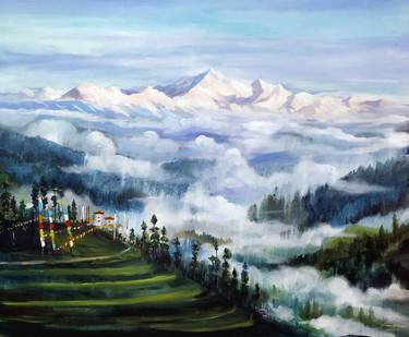 Morning Cloudy Kanchenjunga thumb