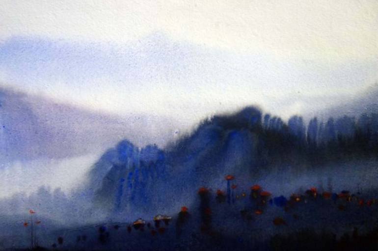 Print of Fine Art Landscape Paintings by Samiran Sarkar