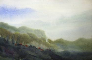 Morning Himalaya Beauty - Watercolor on Paper thumb