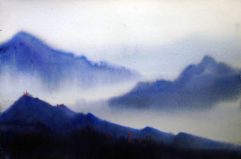 Print of Fine Art Landscape Paintings by Samiran Sarkar