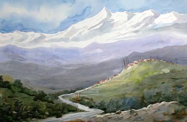 Beauty of Himalaya - Watercolor on Paper thumb