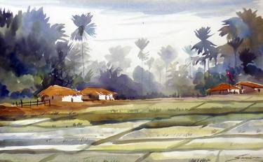 Original Rural life Paintings by Samiran Sarkar