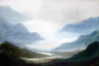 Original Fine Art Landscape Paintings by Samiran Sarkar