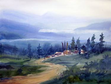 Original Fine Art Landscape Paintings by Samiran Sarkar