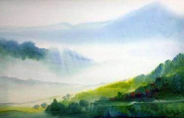 Morning Himalaya  - Watercolor on Paper thumb