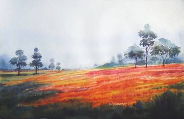 Print of Fine Art Landscape Paintings by Samiran Sarkar