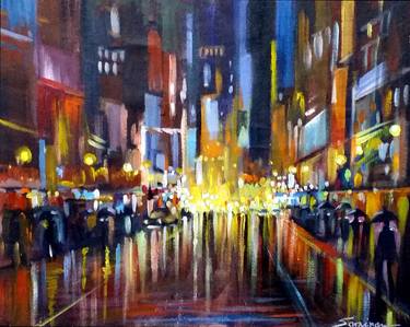 Original Fine Art Cities Paintings by Samiran Sarkar