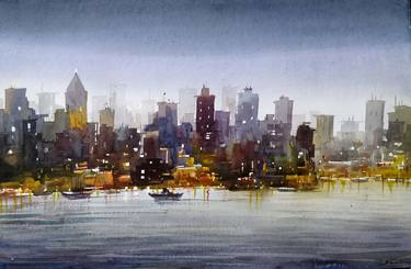 Print of Fine Art Cities Paintings by Samiran Sarkar