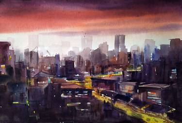 Original Fine Art Cities Paintings by Samiran Sarkar