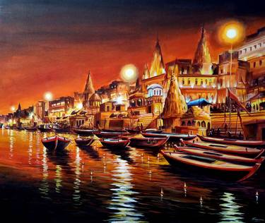 Silent Night Varanasi Ghats I thumb