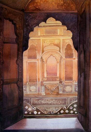 Morning Palace Door-Watercolor on Paper thumb