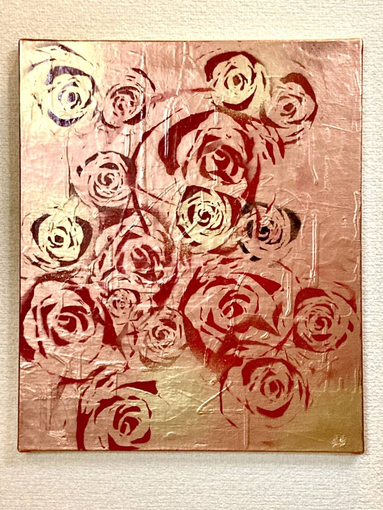 Original Abstract Floral Painting by Michael Duke Pavoni